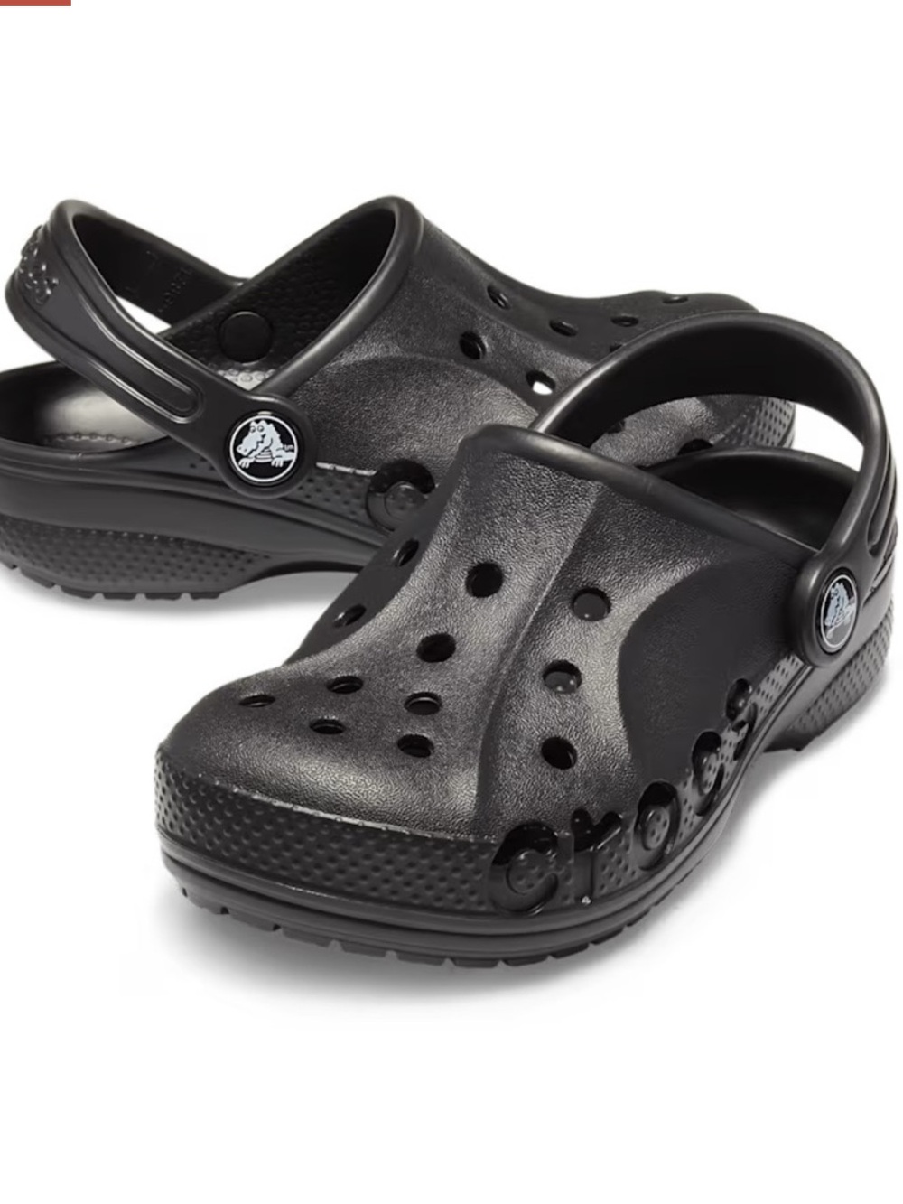 CROCS Kids Black Classic Clog with Heel Strap toddler Baya clog
